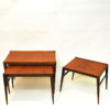 Lovely midcentury Teak set of tripple insert tables, Scandinava 1950s
