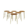 Set of 6 Scandinavian stackable stools, 1950s