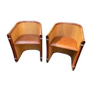 Pair of Lario model club armchairs - Giuseppe Viganò