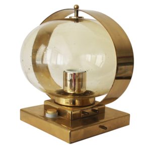 1970's Brass Wall Light by Jaroslav Bejvl for Kamenicky Senov Factory, Czechoslovakia
