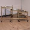 Neoclassic Gilded metal nesting tables of House Baguès France, 1960s