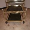 Neoclassic Gilded metal nesting tables of House Baguès France, 1960s