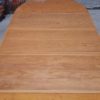 Solid oak t40 table with duck foot and extensions, late 1970's
