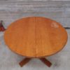 Solid oak t40 table with duck foot and extensions, late 1970's