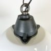 White Enamel and Cast Iron Industrial Pendant Light, 1960s, 16x