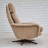1970s, Danish design, swivel armchair, footstool, wool, original condition 1970s, Danish design, swivel armchair, footstool, wool, original condition