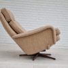 1970s, Danish design, swivel armchair, footstool, wool, original condition 1970s, Danish design, swivel armchair, footstool, wool, original condition