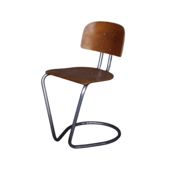 Modernist Tubular Desk Chair by Theo de Wit for EMS Overschie, 1930s