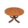 Solid oak t40 table with duck foot and extensions, late 1970's
