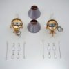 Sciolari sconces wall lights, a pair, gilt brass & crystals, 1960`s ca, Italian, rewired Sciolari sconces wall lights, a pair, gilt brass & crystals, 1960`s ca, Italian, rewired