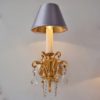 Sciolari sconces wall lights, set of 5, gilt brass & crystals, 1960`s ca, Italian, rewired Sciolari sconces wall lights, set of 5, gilt brass & crystals, 1960`s ca, Italian, rewired