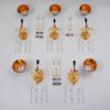 Sciolari sconces wall lights, set of 5, gilt brass & crystals, 1960`s ca, Italian, rewired Sciolari sconces wall lights, set of 5, gilt brass & crystals, 1960`s ca, Italian, rewired
