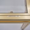 Pierre Vandel side coffee table, a pair, gilt metal, 1970`s ca, French