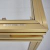 Pierre Vandel side coffee table, a pair, gilt metal, 1970`s ca, French