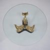 Vintage bronze dolphins coffee table, Maison Charles, 1960`s ca, French Vintage bronze dolphins coffee table, Maison Charles, 1960`s ca, French