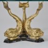 Vintage bronze dolphins coffee table, Maison Charles, 1960`s ca, French Vintage bronze dolphins coffee table, Maison Charles, 1960`s ca, French