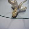 Vintage bronze dolphins coffee table, Maison Charles, 1960`s ca, French Vintage bronze dolphins coffee table, Maison Charles, 1960`s ca, French