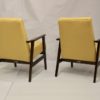 Armchair Henryk Lis 300-190 years 1970 yellow fabric Pierre Frey. Ref SAFRA.