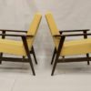 Armchair Henryk Lis 300-190 years 1970 yellow fabric Pierre Frey. Ref SAFRA.