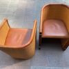 Pair of Lario model club armchairs - Giuseppe Viganò