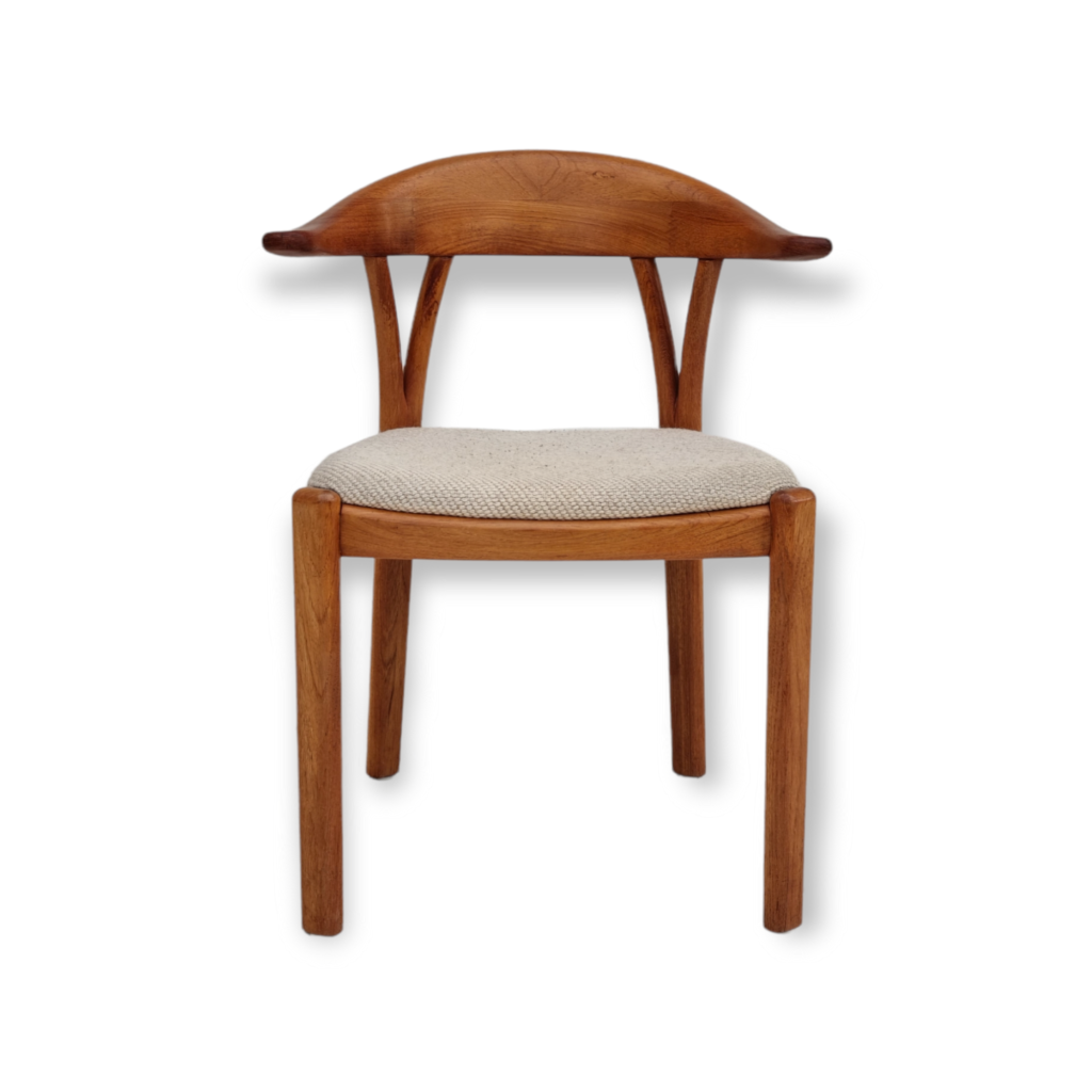 1960s, Danish design, armchair, teak wood, wool, original condition
