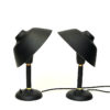 Black and classic Swedish pair of metal table lamps 1950s Black and classic Swedish pair of metal table lamps 1950s