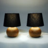 Brown Bruno Karlsson Ceramic table lamp pair for Ego Stengods, Sweden 1970s Brown Bruno Karlsson Ceramic table lamp pair for Ego Stengods, Sweden 1970s