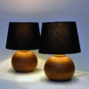 Brown Bruno Karlsson Ceramic table lamp pair for Ego Stengods, Sweden 1970s Brown Bruno Karlsson Ceramic table lamp pair for Ego Stengods, Sweden 1970s