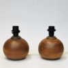 Brown Bruno Karlsson Ceramic table lamp pair for Ego Stengods, Sweden 1970s Brown Bruno Karlsson Ceramic table lamp pair for Ego Stengods, Sweden 1970s