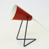 Swedish red metal table lamp by Svend Aage Holm-Sørensen 1950s