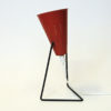 Swedish red metal table lamp by Svend Aage Holm-Sørensen 1950s
