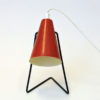 Swedish red metal table lamp by Svend Aage Holm-Sørensen 1950s