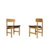 Set of two oak dining chairs 3236, ‘The People’s chair’ designed by Børge Mogensen for Fredericia Stolefabrik, Denmark 1956