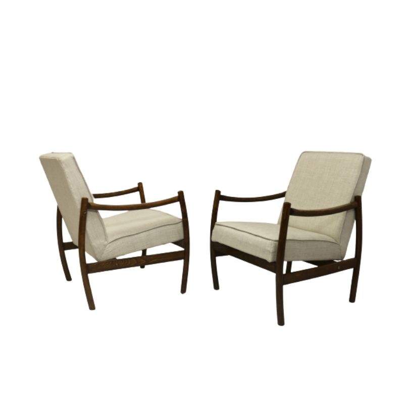 Pair of Scandinavian turned and bentwood armchairs type B-8410 1968.