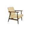 Armchair henryk lis 300-190 years 1970 beige fabric effect crepe.