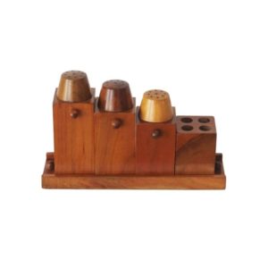 1950's Mid Century Condiment Set by Krasna Jizba