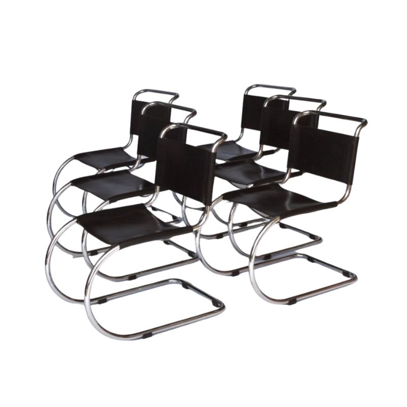 MR10 Chairs by Mies van Der Rohe. Set of 6