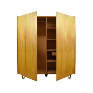 Vintage wardrobe KB04, Birch/Combex series, by Cees Braakman for Pastoe, 1950s