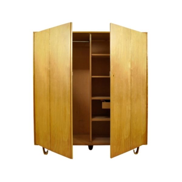 Vintage wardrobe KB04, Birch/Combex series, by Cees Braakman for Pastoe, 1950s Vintage wardrobe KB04, Birch/Combex series, by Cees Braakman for Pastoe, 1950s