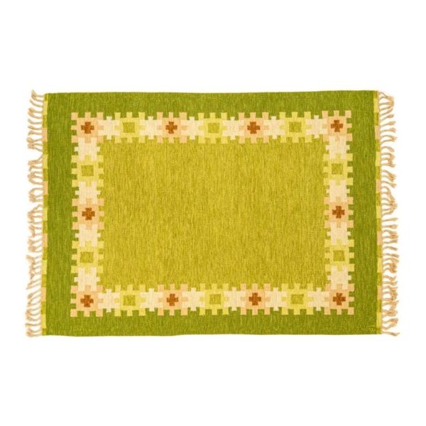 Scandinavian mid-century rug by Ingegerd Silow. 227 x 164 cm (89 x 65 in)