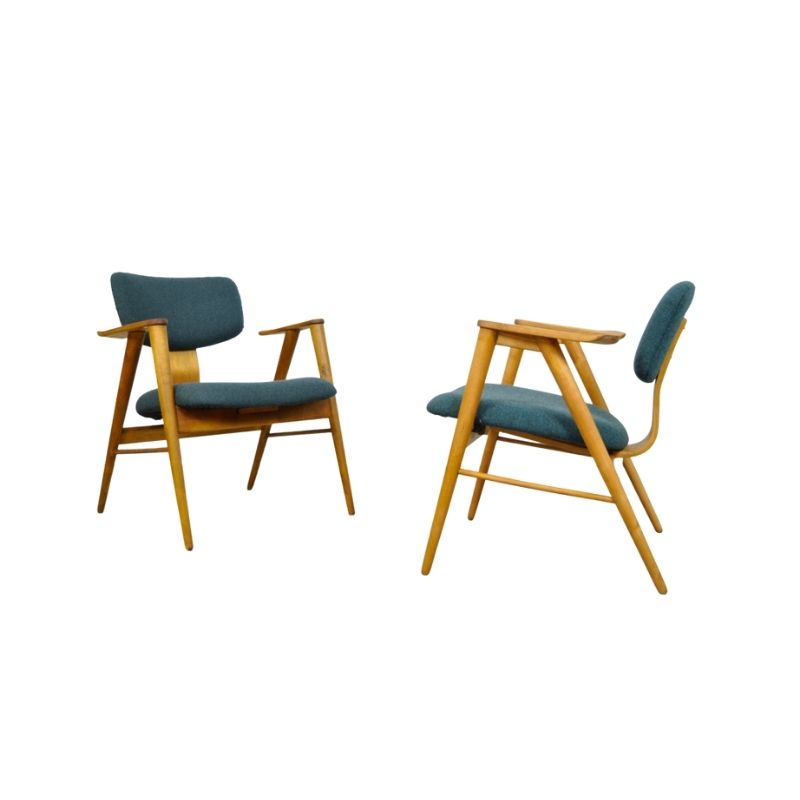 Mid-century Birch armchairs FT14 by Cees Braakman for Pastoe, 1950s