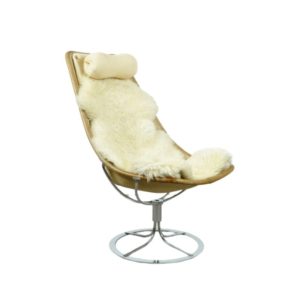 Vintage iconic swivelchair ‘Jetson’ by Bruno Mathsson for Dux, Sweden 1970s