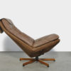Vintage leather swivelchair by Madsen & Schubel for Bovenkamp, 1970s Denmark