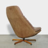 Vintage leather swivelchair by Madsen & Schubel for Bovenkamp, 1970s Denmark
