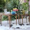 Set of 3 nesting tables Louis XV style.