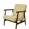 Armchair henryk lis 300-190 years 1970 beige fabric effect crepe.