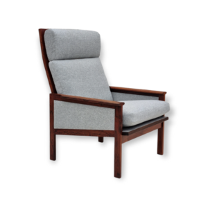 1970s, Danish design by Illum Wikkelsø, model Capella, renovated armchair, rosewood