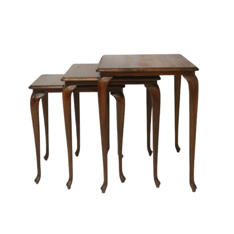 Set of 3 nesting tables Louis XV style.