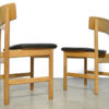 Set of two oak dining chairs 3236, ‘The People’s chair’ designed by Børge Mogensen for Fredericia Stolefabrik, Denmark 1956