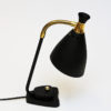 Black metal and brass tablelamp Solberg Industrier - Norway 1950s